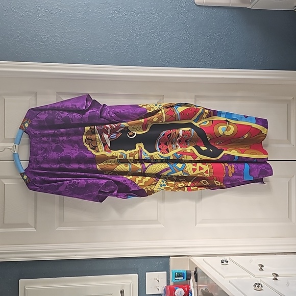 NWT Goddess by Winlar Kaftan Cover Up Long Dress Purple One size - Picture 7 of 11